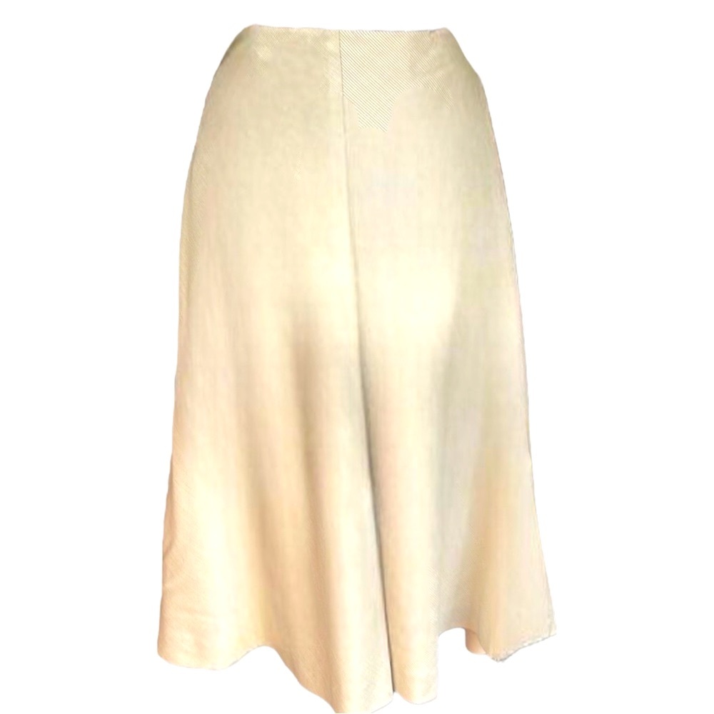Caroline Herrera, A line bias cut silk/wool skirt